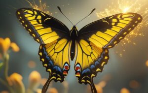 Yellow and black butterfly spiritual meaning color symbolism energy chakra activation